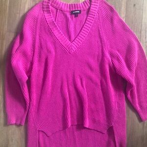 Oversized Express V Neck Sweater